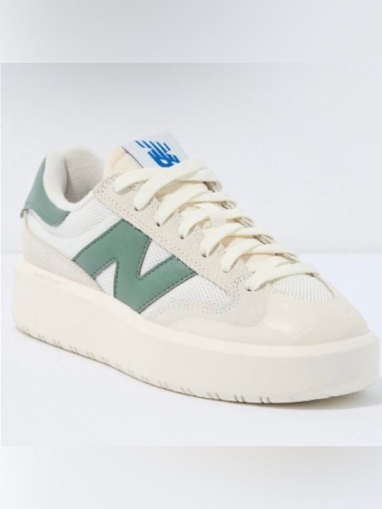 New Balance Shoes - New Balance CT302 Women’s Cream and Sage Green 'N' Logo Sneaker